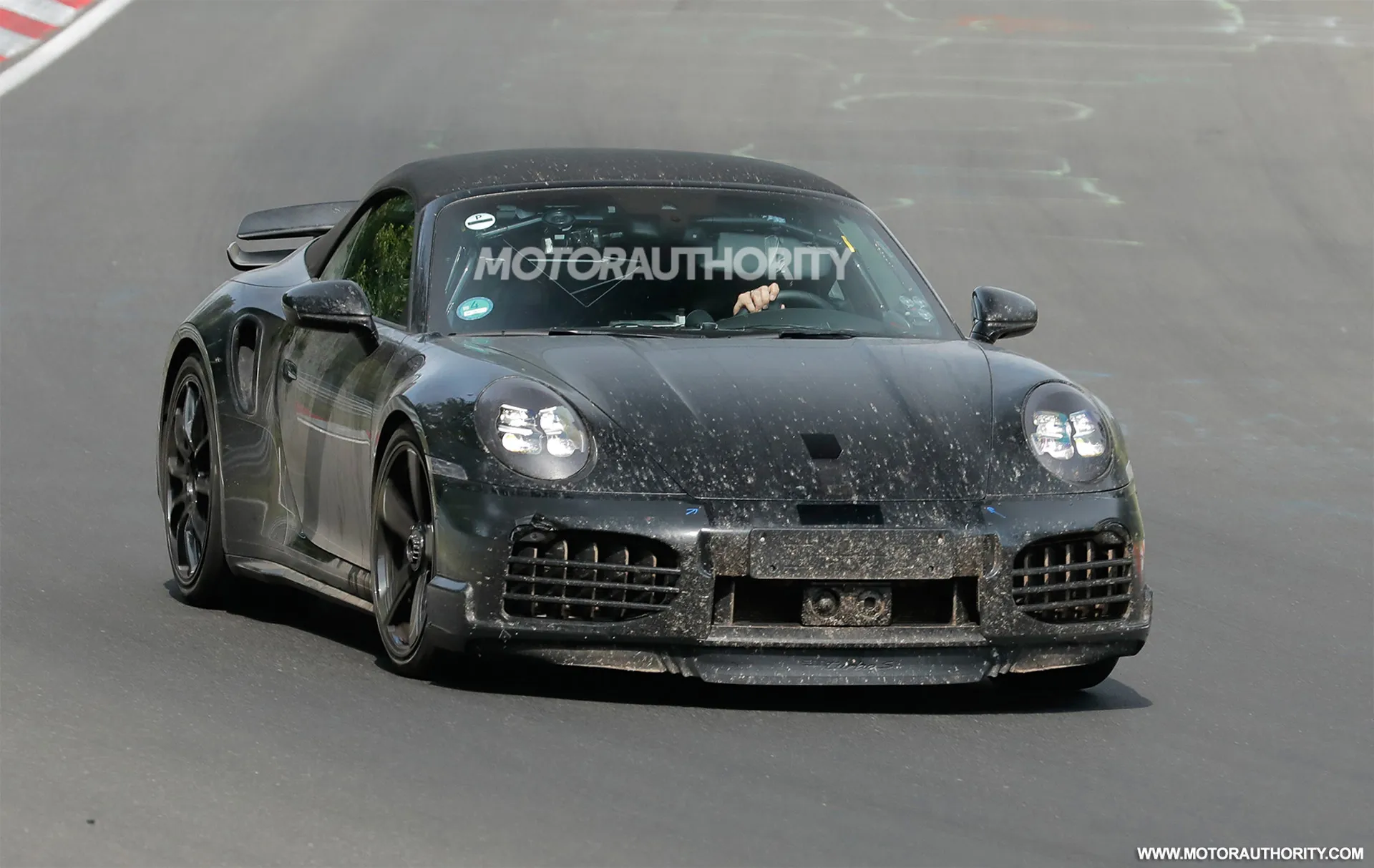 2026 Porsche 911 Turbo S Cabriolet tests hybrid powertrain